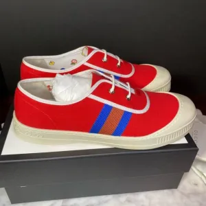 Gucci Red Canvas Striped Fruit Low Top Sneaker NWT💫