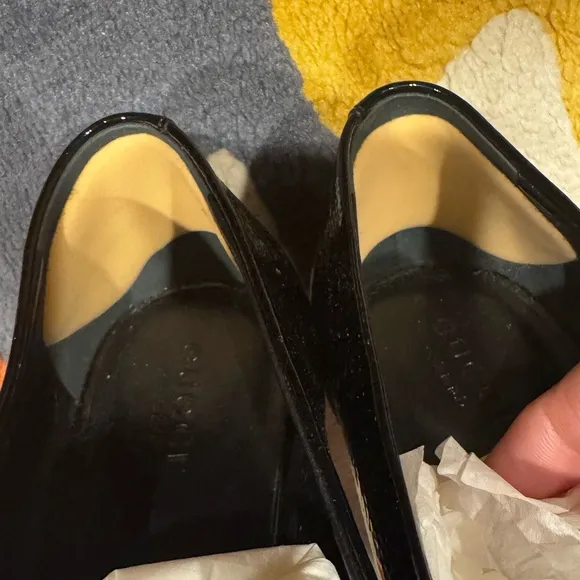 Gucci Salandia Black Patent Leather PeepToe Flat - EU Size 38