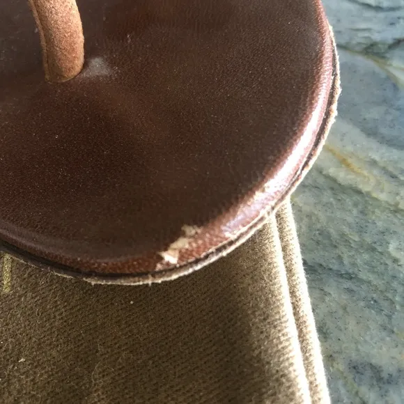 Gucci Suede Bamboo Sandals