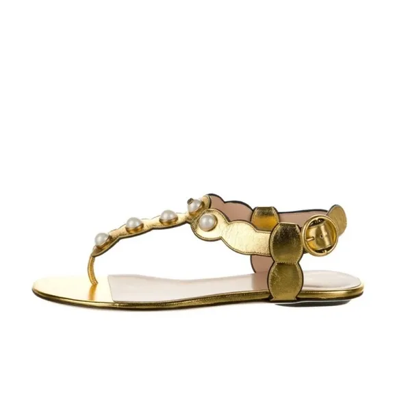 Gucci Willow T-Strap Sandals