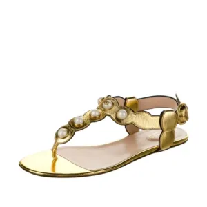 Gucci Willow T-Strap Sandals