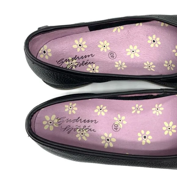 GUDRUN SJODEN Ester Leather Flats Black 40
