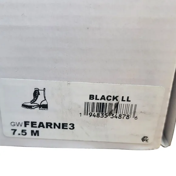 Guess Black Combat Boots Side Zip Lace Up Lug Sole Ankle Boots 7.5 New in Box