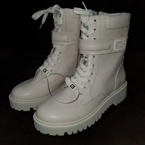 Guess Ivory Combat Boots