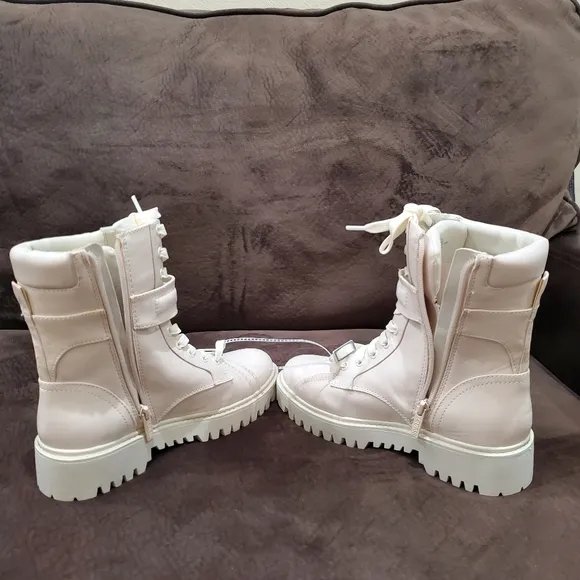 Guess Ivory Combat Boots
