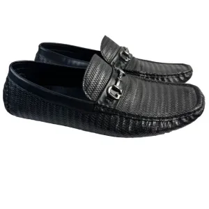Guess Shoes Men's Size 11 M Black Driving Loafers Slip On EUC Textured