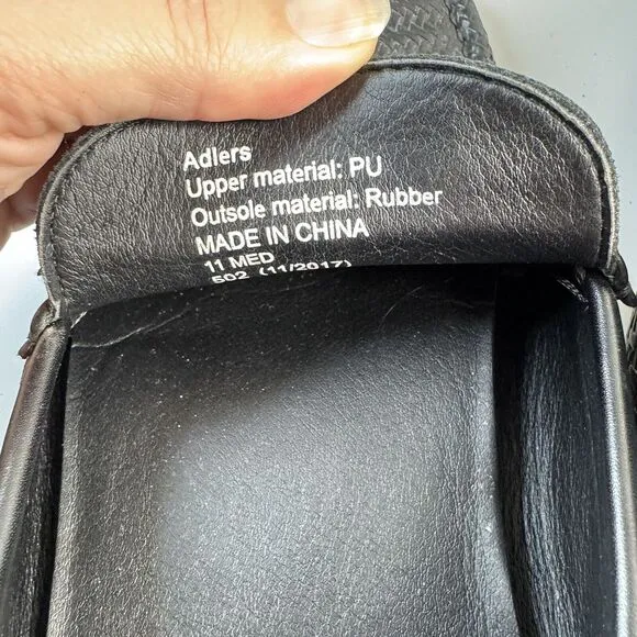 Guess Shoes Men's Size 11 M Black Driving Loafers Slip On EUC Textured