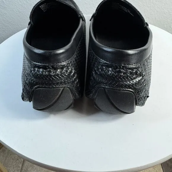 Guess Shoes Men's Size 11 M Black Driving Loafers Slip On EUC Textured