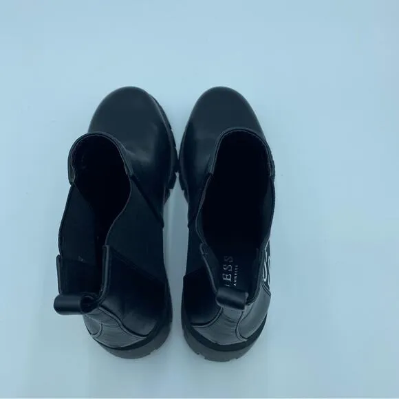 Guess Women’s Boots Y2K 90's Grunge 8.5 Whimsigoth Logo Combat Black