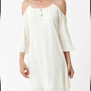 Hale Bob Cold Shoulder Viscose Crepe Smock Dress | Size S