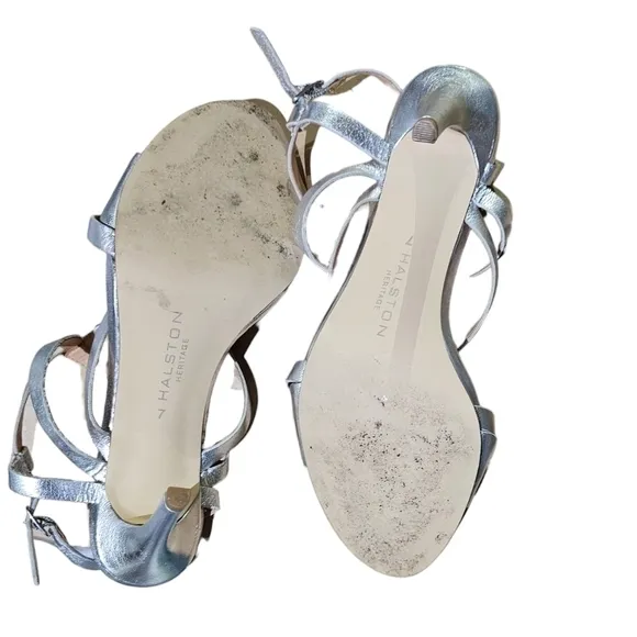 Halston Heritage Bette Stiletto Sandal in silver Metallic