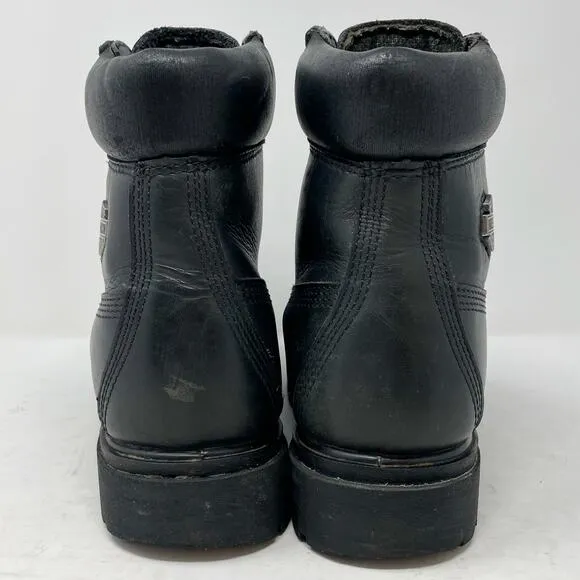 Harley-Davidson Black Leather Combat Boots Mens Size 9