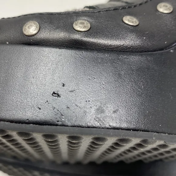 HARLEY Davidson wedge platform slip on sandals size 10