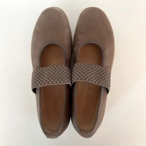 Hartjes Nubuck Ballerina Flats (UK6/US8)