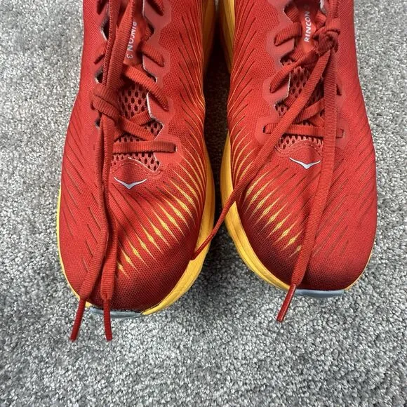 Hoka One One Rincon 3 Running Sneakers Mens 13D Fiesta Amber Yellow Low Top
