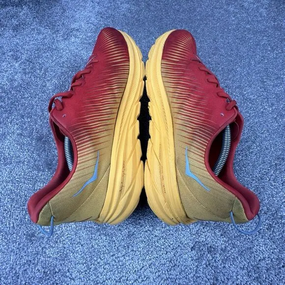 Hoka One One Rincon 3 Running Sneakers Mens 13D Fiesta Amber Yellow Low Top