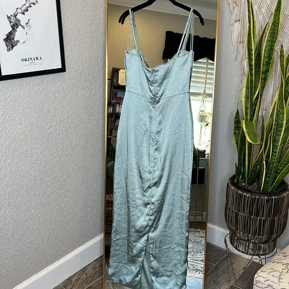 HOUSE OF CB 'Costanza' Light Jade Maxi Dress NWOT