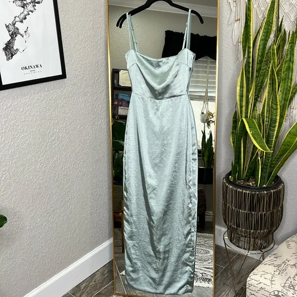 HOUSE OF CB 'Costanza' Light Jade Maxi Dress NWOT