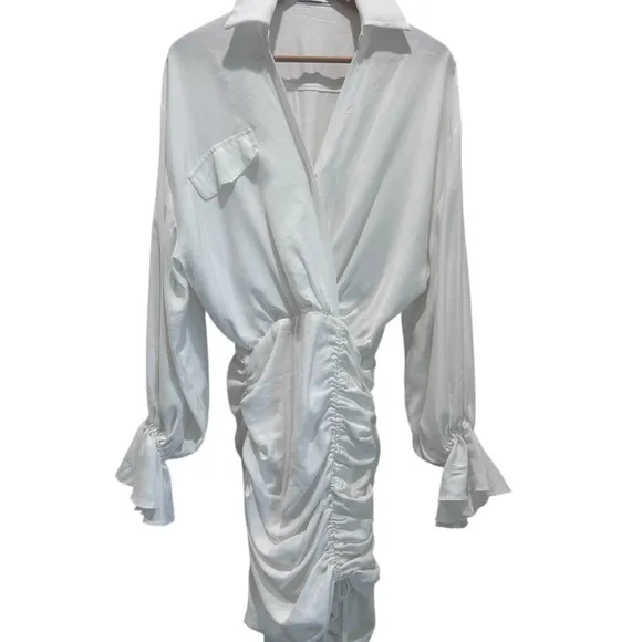 House of CB Misstress Rocks It’s A Wrap Draped Shirt Dress