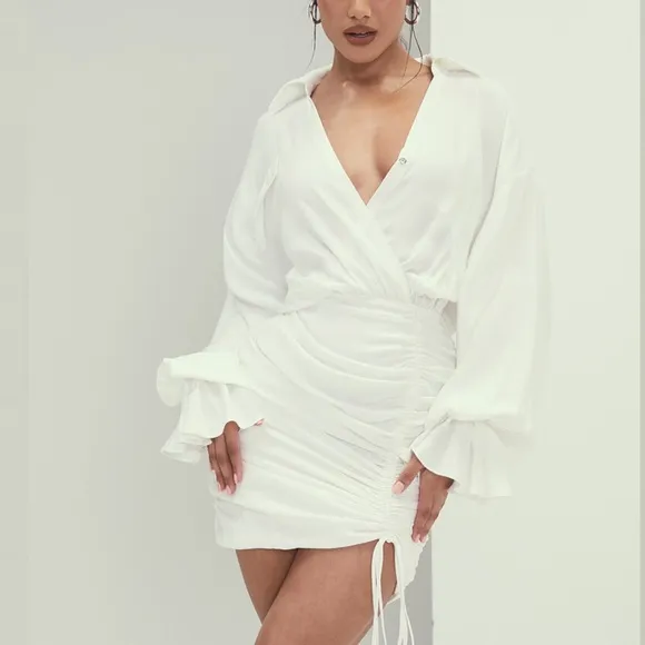 House of CB Misstress Rocks It’s A Wrap Draped Shirt Dress