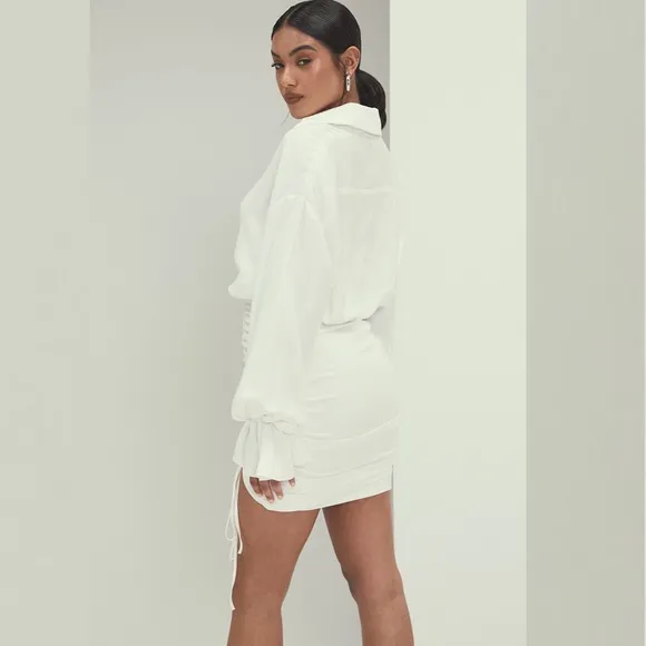 House of CB Misstress Rocks It’s A Wrap Draped Shirt Dress