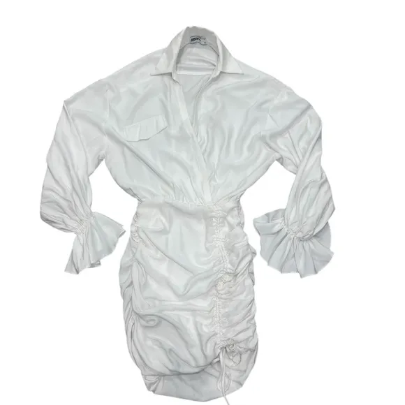 House of CB Misstress Rocks It’s A Wrap Draped Shirt Dress