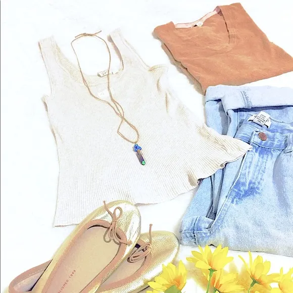 HP✨»-»3pc Casual Bundle«-« VNeck Pullover LongSleeves Muscle Shirt  Ballet Flats