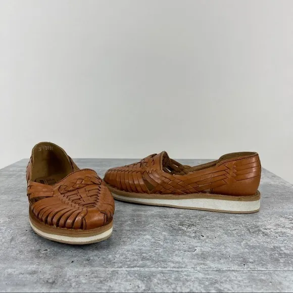 Huarache Leather Slip On Handmade Artisanal Flats