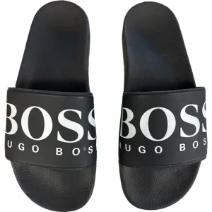 Hugo Boss Bay Slides Black Men's Sandals Size 10