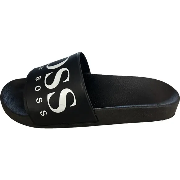 Hugo Boss Bay Slides Black Men's Sandals Size 10