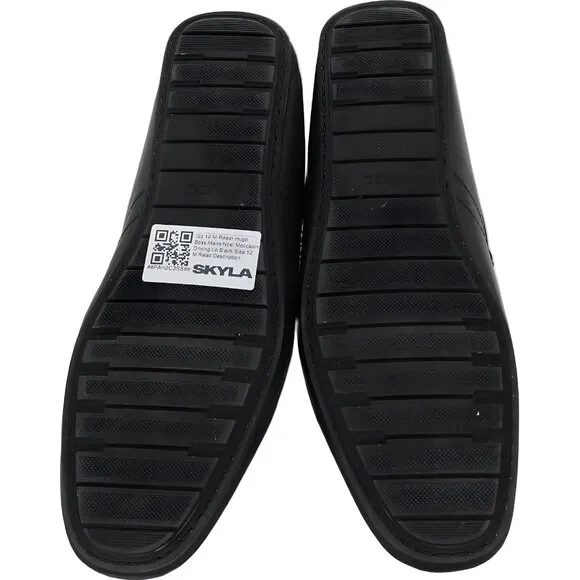 Hugo Boss Men's Noel Black Moccasin Driving Loafers Size 12 M