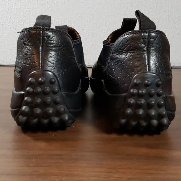 Hummer Mens Casual Chelsea Style Slip On Black Leather Driving‎ Shoes Size 10½