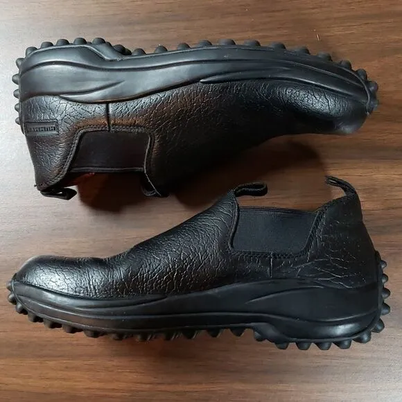 Hummer Mens Casual Chelsea Style Slip On Black Leather Driving‎ Shoes Size 10½