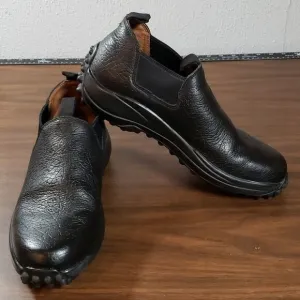 Hummer Mens Casual Chelsea Style Slip On Black Leather Driving‎ Shoes Size 10½