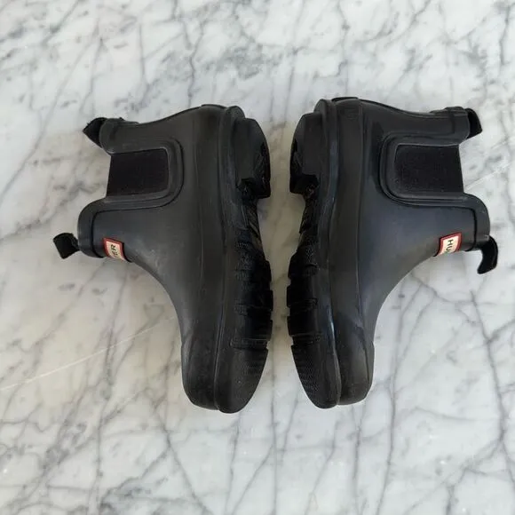 Hunter Black  Kids Original Chelsea Boots Rain Size 12