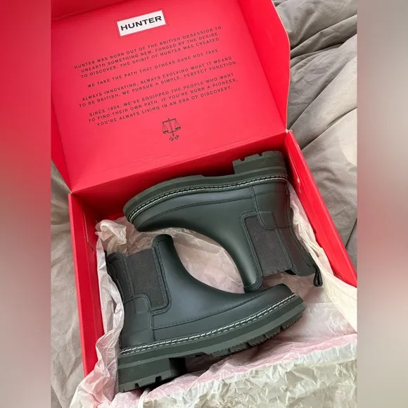 Hunter Boots Refined Chelsea Stitch Detail Wellington Boots