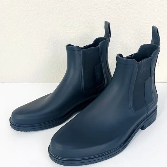 Hunter Navy Refined Slim Fit Chelsea Boots Size 8