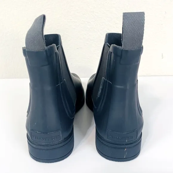 Hunter Navy Refined Slim Fit Chelsea Boots Size 8
