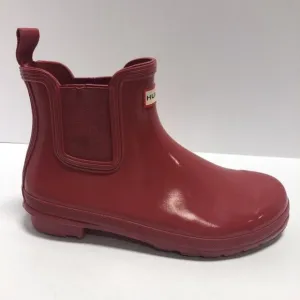 Hunter Women’s Original Chelsea Gloss Red Boots, Size 11 M