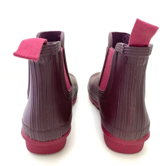 Hunter Women's Original Hayes Burgundy Red Chelsea Boots