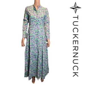 Hyacinth House Multi Floral Bellflower Maxi Dress NWT Blue XS