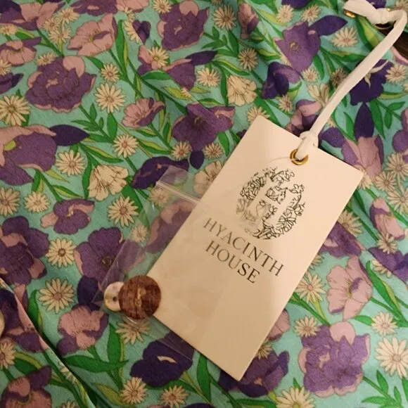 Hyacinth House Multi Floral Bellflower Maxi Dress NWT Blue XS