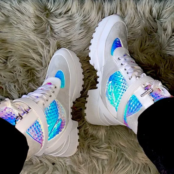 Icee Cool Combat Boots White