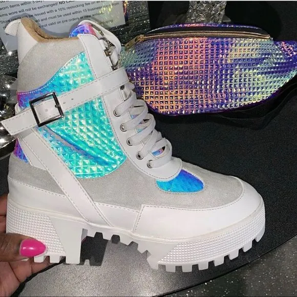 ICEY MERMAID COMBAT BOOTS 🔥