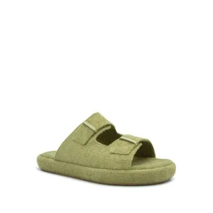 ILIO SMERALDO Womens Green Frankie Round Toe Platform Slip On Slide Sandals 37