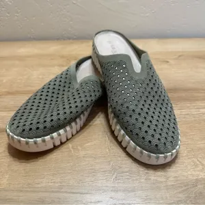 Ilse Jacobsen Leather Tulip Slip On Olive Comfort