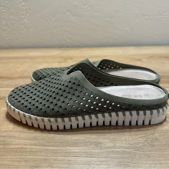 Ilse Jacobsen Leather Tulip Slip On Olive Comfort