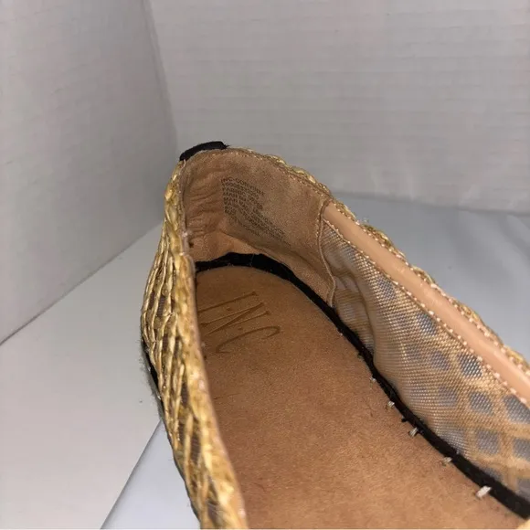 INC Corvina Capped-Toe Woven Espadrille Flats
