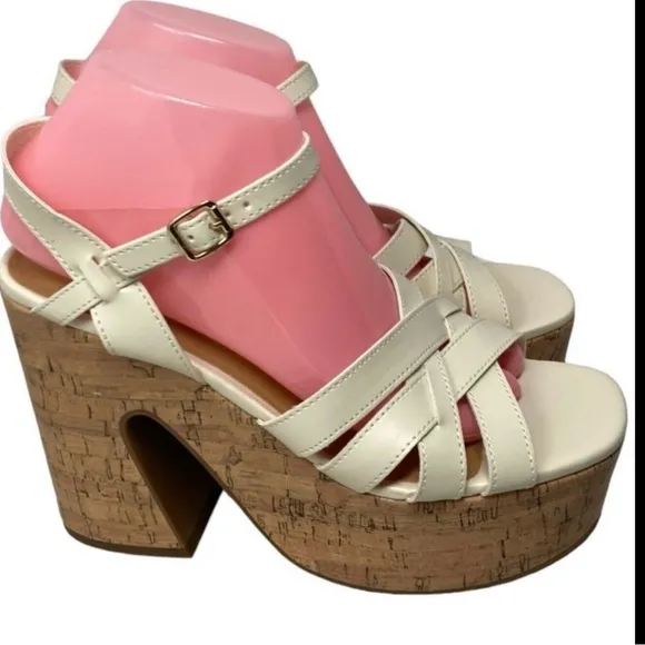Indigo Rd. Womens Lourin2 Heeled Sandals, White, NWOTSize 8.5