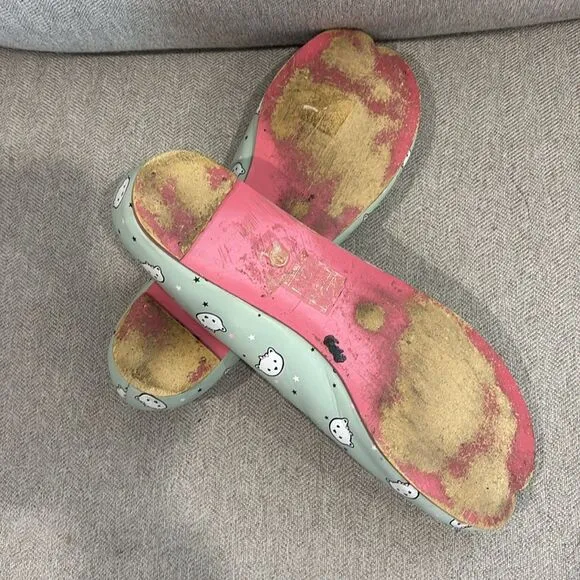 Irregular Choice, mint green bear and star pattern. Slight dimple at toe sz 10